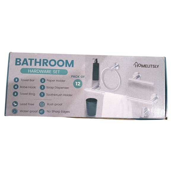 12 PC Homelitsly Bathroom Hardware Set - Picture 1 of 2